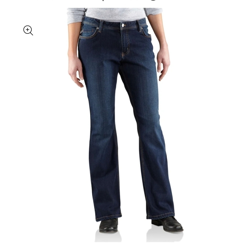 Carhartt Ladies Relaxed Fit Boot Cut Jasper Jeans NWT (RARE) 12 Tall